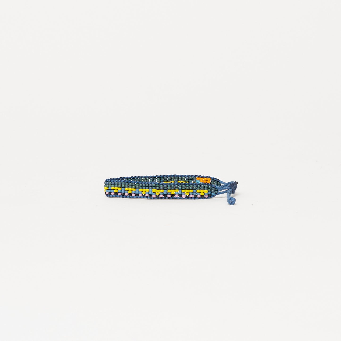 Woven Pattern Bracelet - Blue Algae Multi