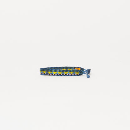 Woven Pattern Bracelet - Blue Algae Multi