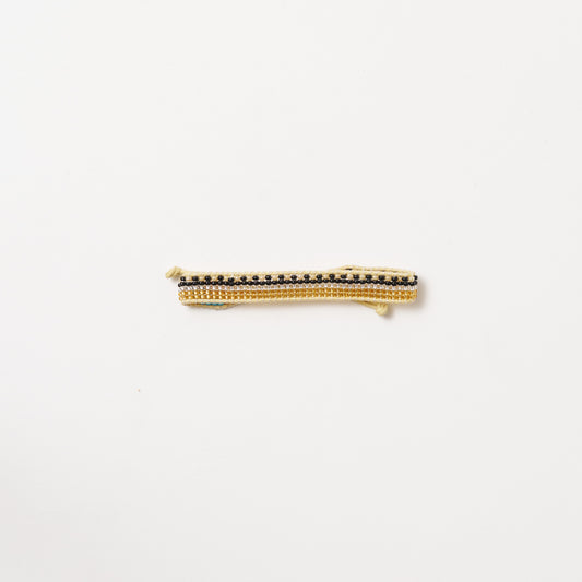 Woven Pattern Bracelet - Gold Metallic Multi