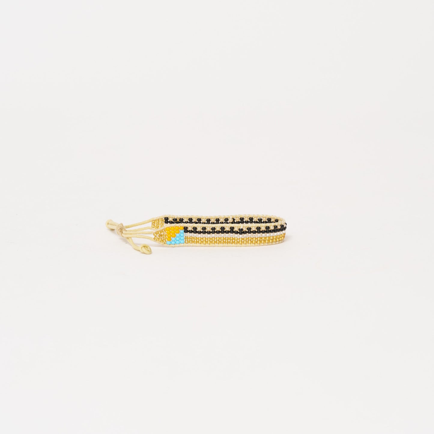 Woven Pattern Bracelet - Gold Metallic Multi