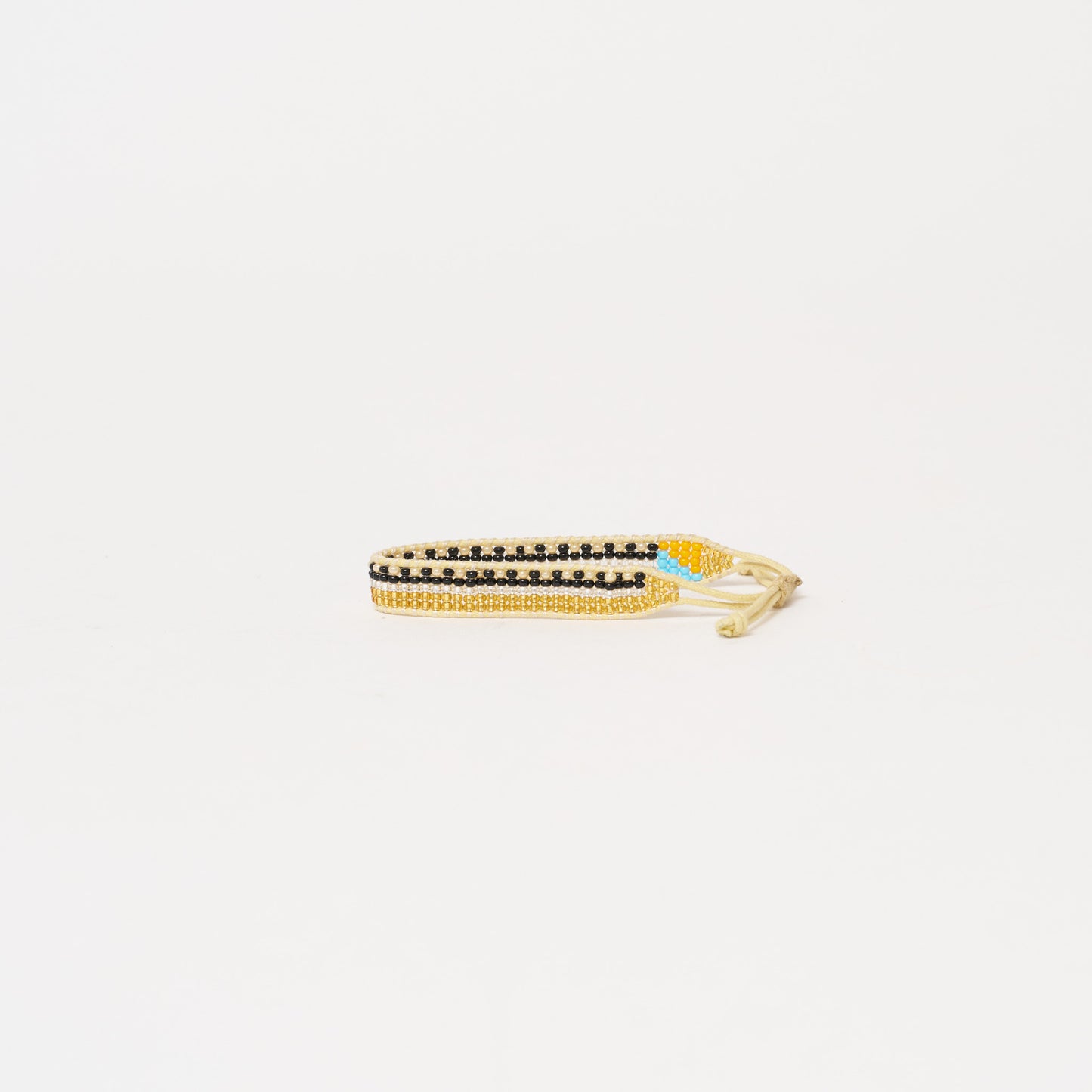 Woven Pattern Bracelet - Gold Metallic Multi