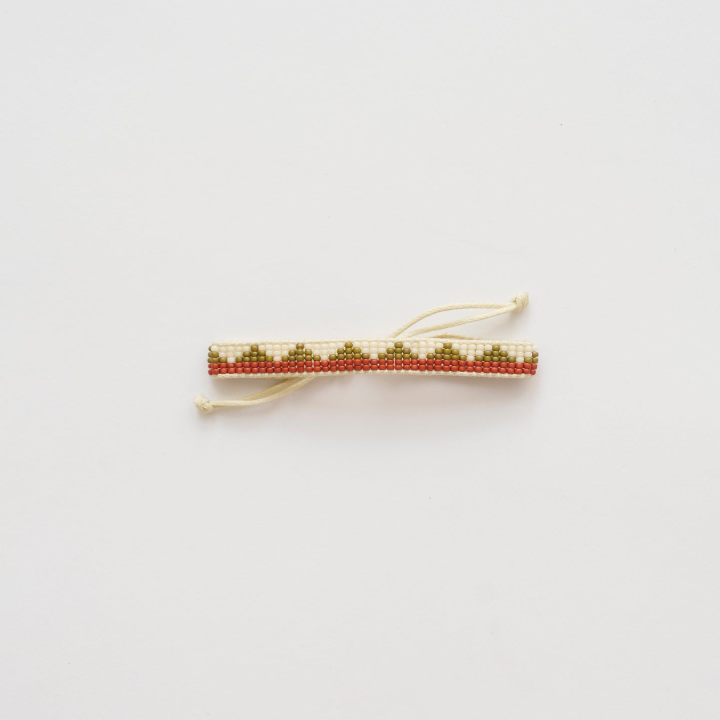 Woven Pembetatu Bracelet – Cream/Terracotta/Sage