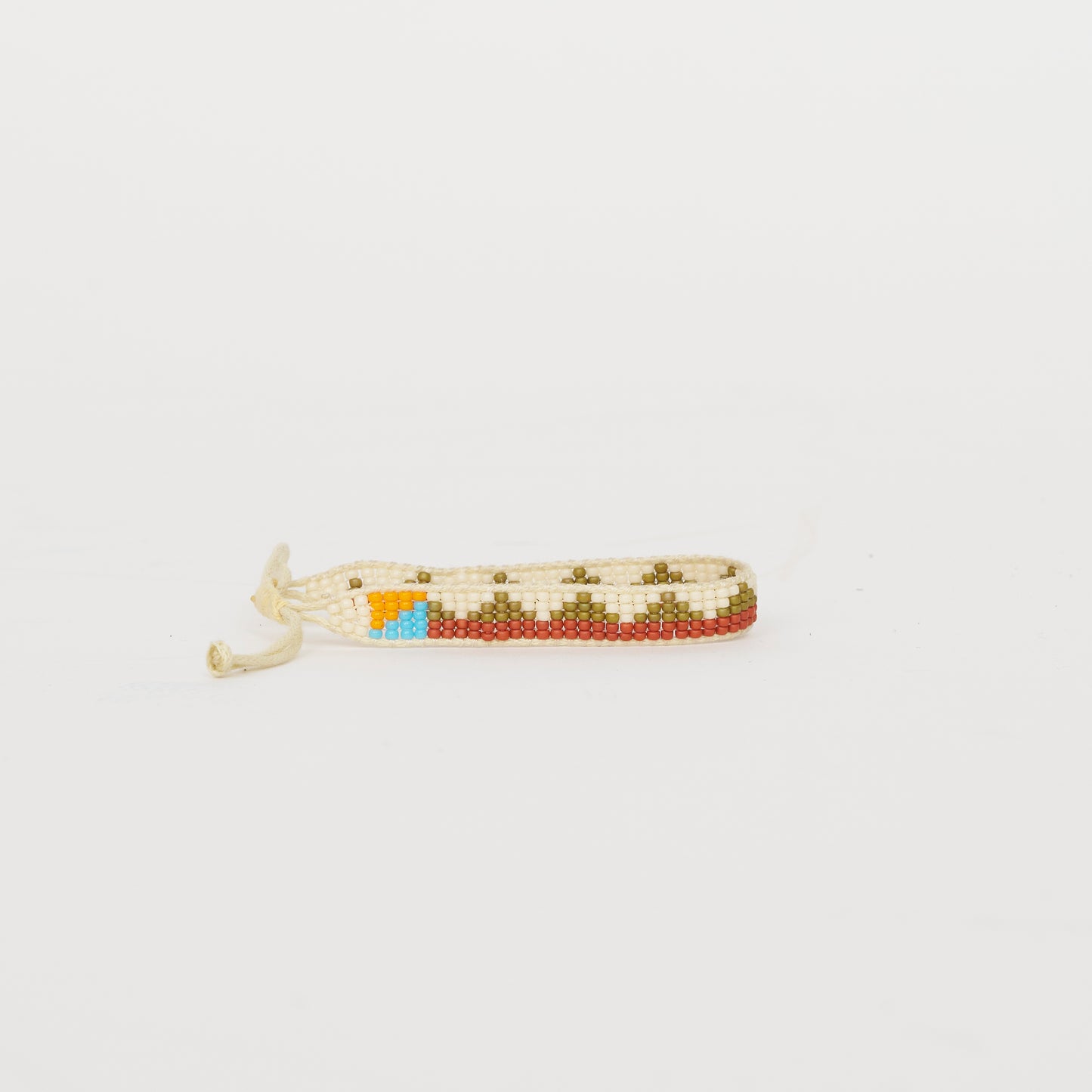 Woven Pembetatu Bracelet – Cream/Terracotta/Sage