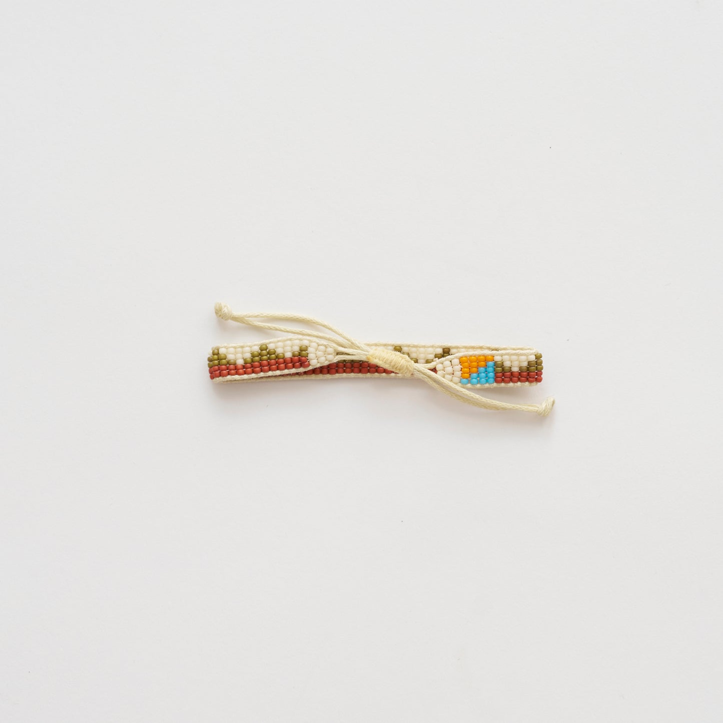 Woven Pembetatu Bracelet – Cream/Terracotta/Sage