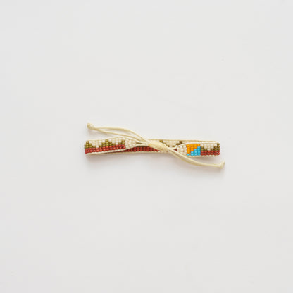 Woven Pembetatu Bracelet – Cream/Terracotta/Sage