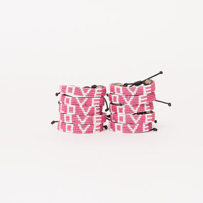LOVE Bracelet Bundle - Summer Pink/White