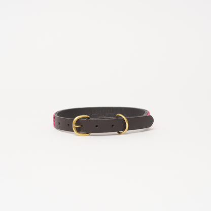 LOVE Dog Collar - Summer Pink/White