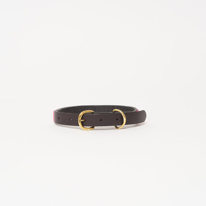 LOVE Dog Collar - Summer Pink/White