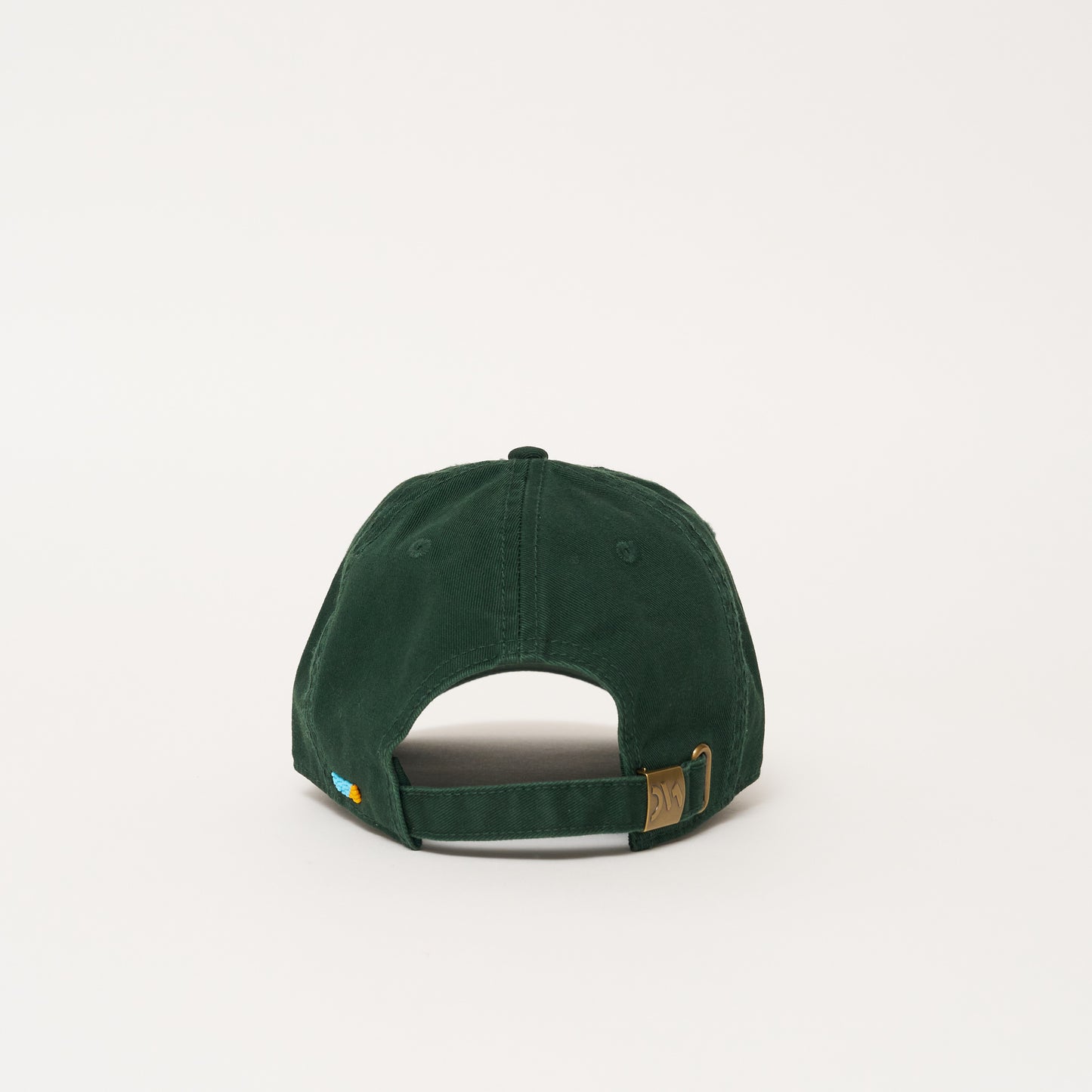 Beaded Hat - Forest Green with White Heart