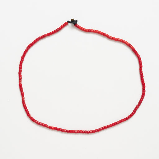 Single Strand Solid Necklace - Red