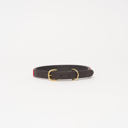 LOVE Dog Collar - Red/White