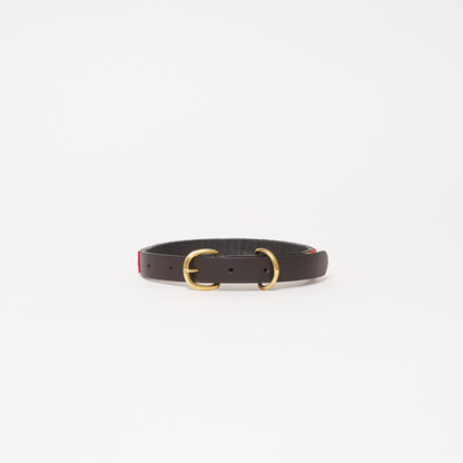 LOVE Dog Collar - Red/White
