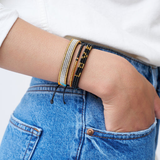 Solid Stripe Bracelet - Gold/Silver lifestyle image
