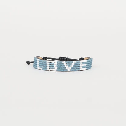 LOVE Bracelet - Blue/White