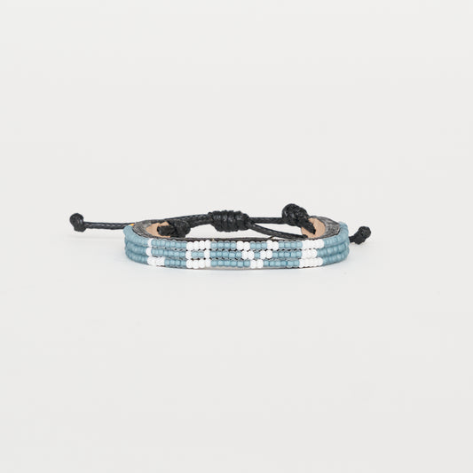 Skinny LOVE Bracelet - Blue/White