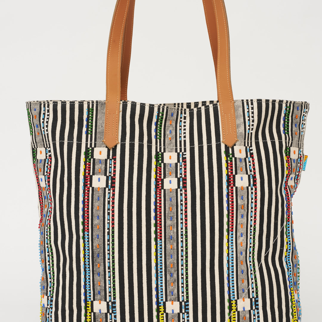 Go-To Tote - Black Beaded Stripe