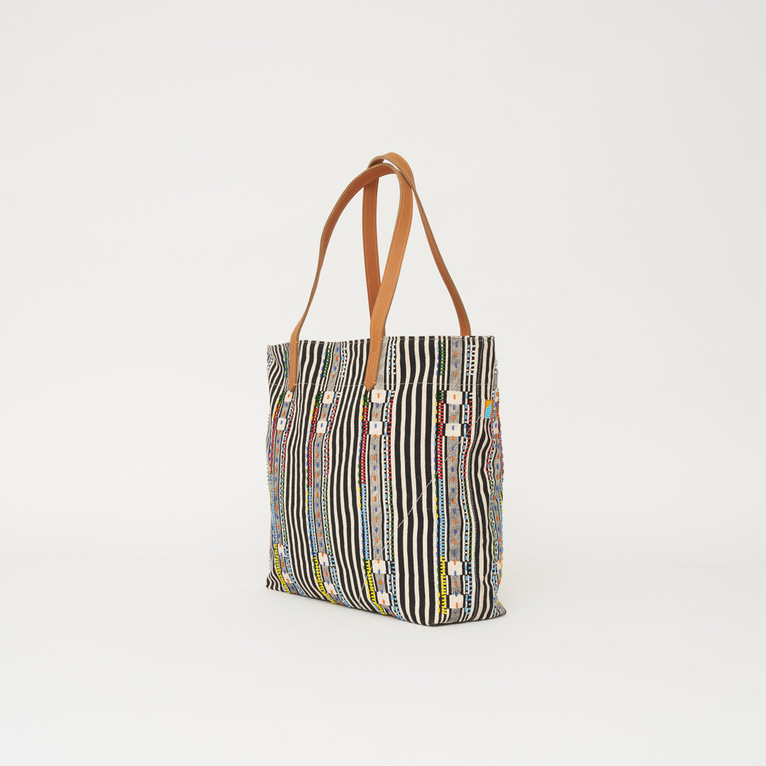 Go-To Tote - Black Beaded Stripe