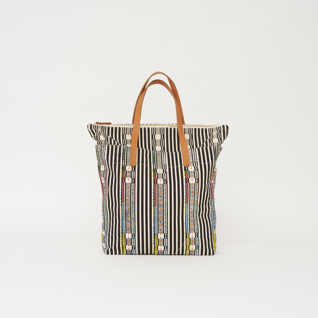 Go-To Tote - Black Beaded Stripe