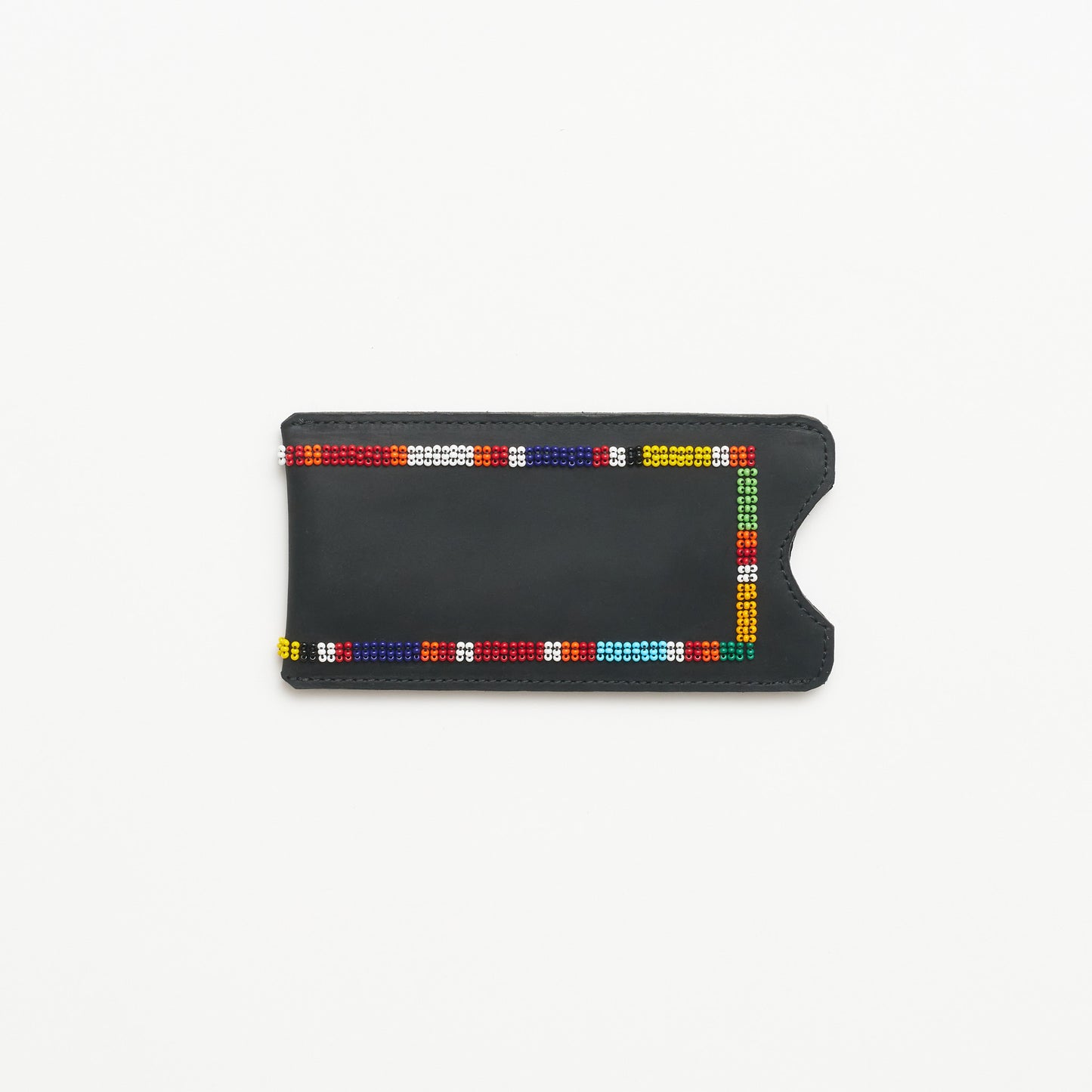 Beaded Leather Glasses Case