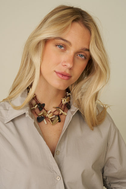 Mixed Horn Current Necklace