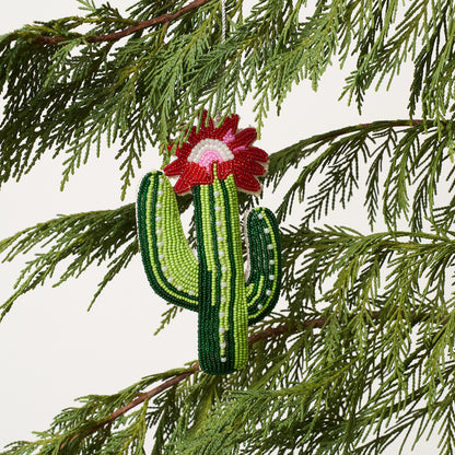 Beaded Ornament - Cactus