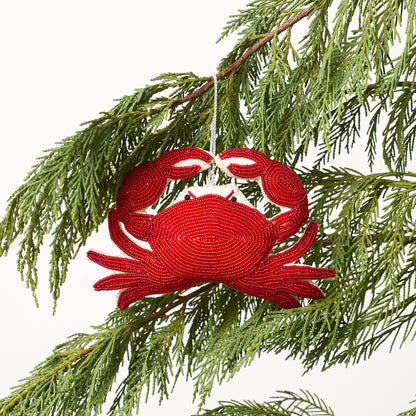 Beaded Ornament - Crab