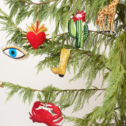 Beaded Ornament - Crab