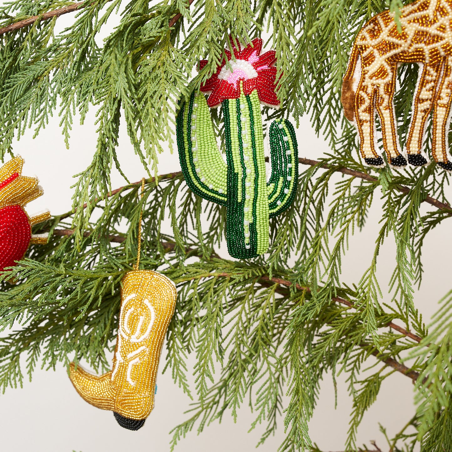 Beaded Ornament - Cactus