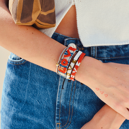 Mara Baule LOVE Bracelet - Red