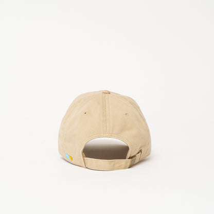 Beaded Hat - Khaki with Red Heart