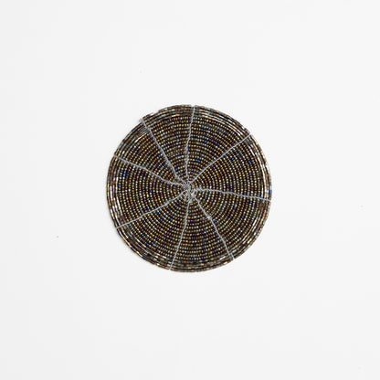 Beaded Coasters - Silver