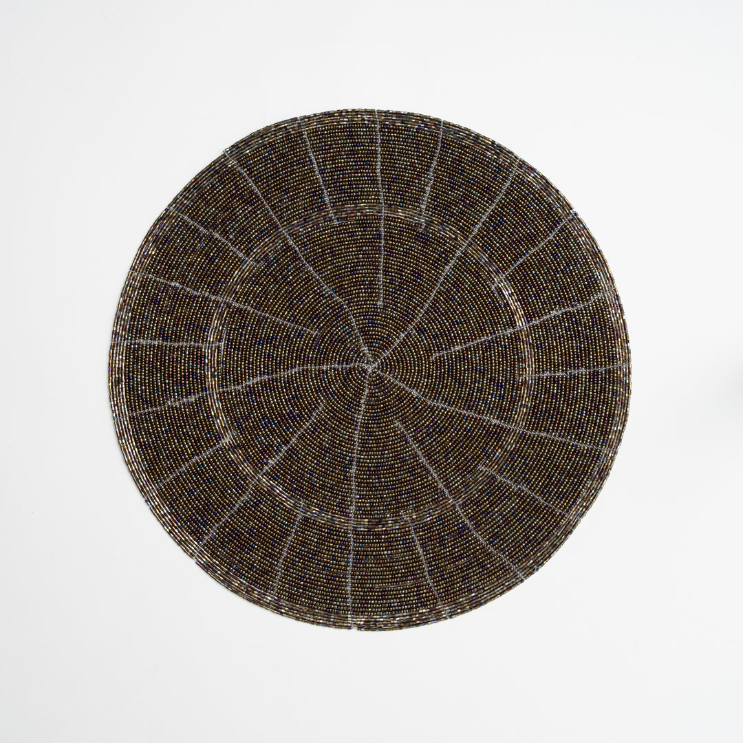 Beaded Placemats - Silver