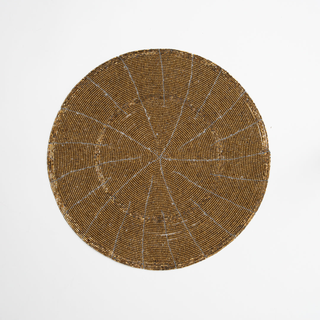 Beaded Placemats - Gold