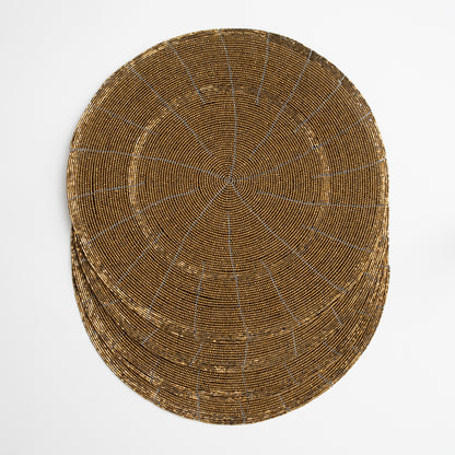 Beaded Placemats - Gold