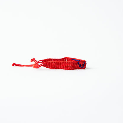 Woven VOTE Bracelet - Red/Navy