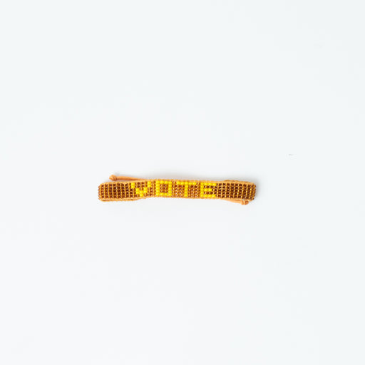 FINAL SALE: Woven VOTE Bracelet - Bronze/Yellow