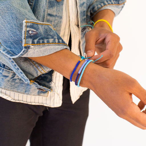 Single Strand Bracelet - Light Blue lifestyle image