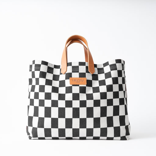 SAMPLE SALE: Carryall Tote - Black Checkered