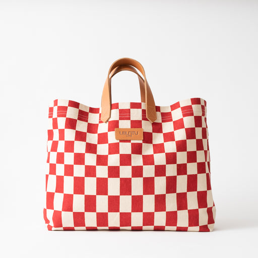 SAMPLE SALE: Carryall Tote - Red Checkered