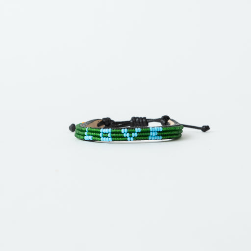 Skinny LOVE Bracelet - Green/Light Blue