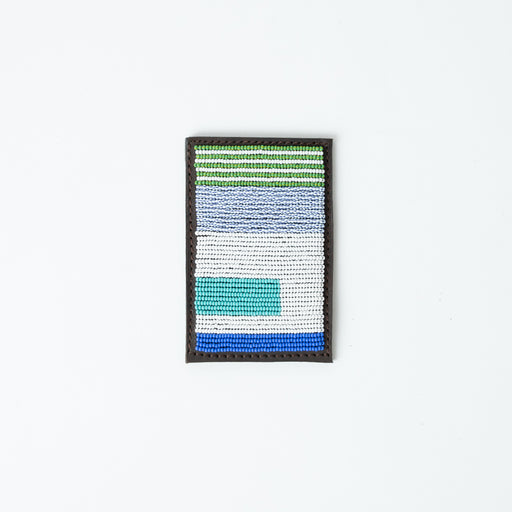 SAMPLE SALE: Card Wallet - Blue/Green/White