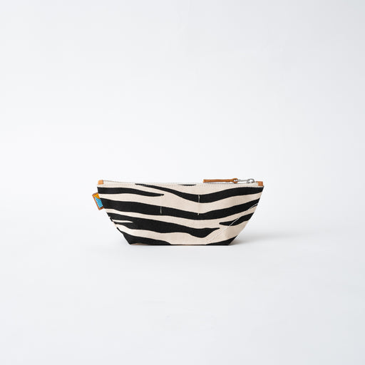 FINAL SALE: Small Zebra Pouch - Black/Eggshell lifestyle image