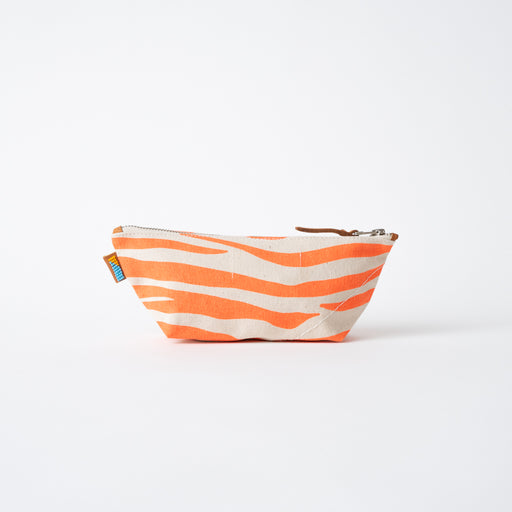 SAMPLE SALE: Small Zebra Pouch - Neon Orange lifestyle image