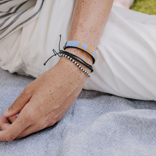 Single Strand Bracelet - Black/White lifestyle image